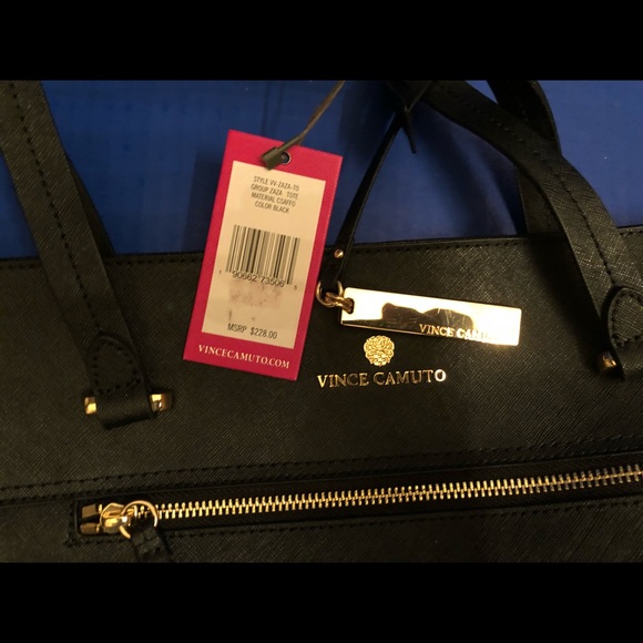 Black Vince Camuto LARGE TOTE BAG Purse - Picture 3 of 3